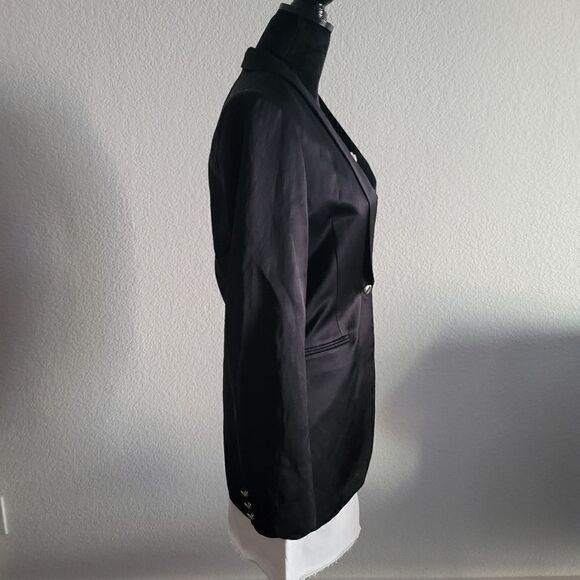 NEW AMEN Couture satin black blazer 6 S - Picture 8 of 15